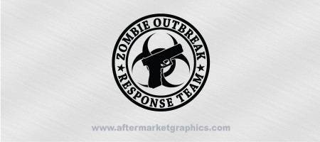 Zombie Outbreak Response Team Pistol Biohazard Decal